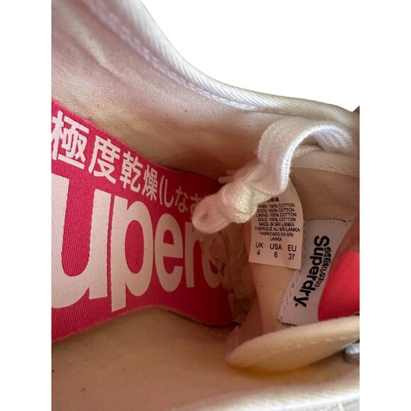 SUPERDRY Women's White Blue Stitch Sneakers Size 6 NEW NWOB - Picture 7 of 13